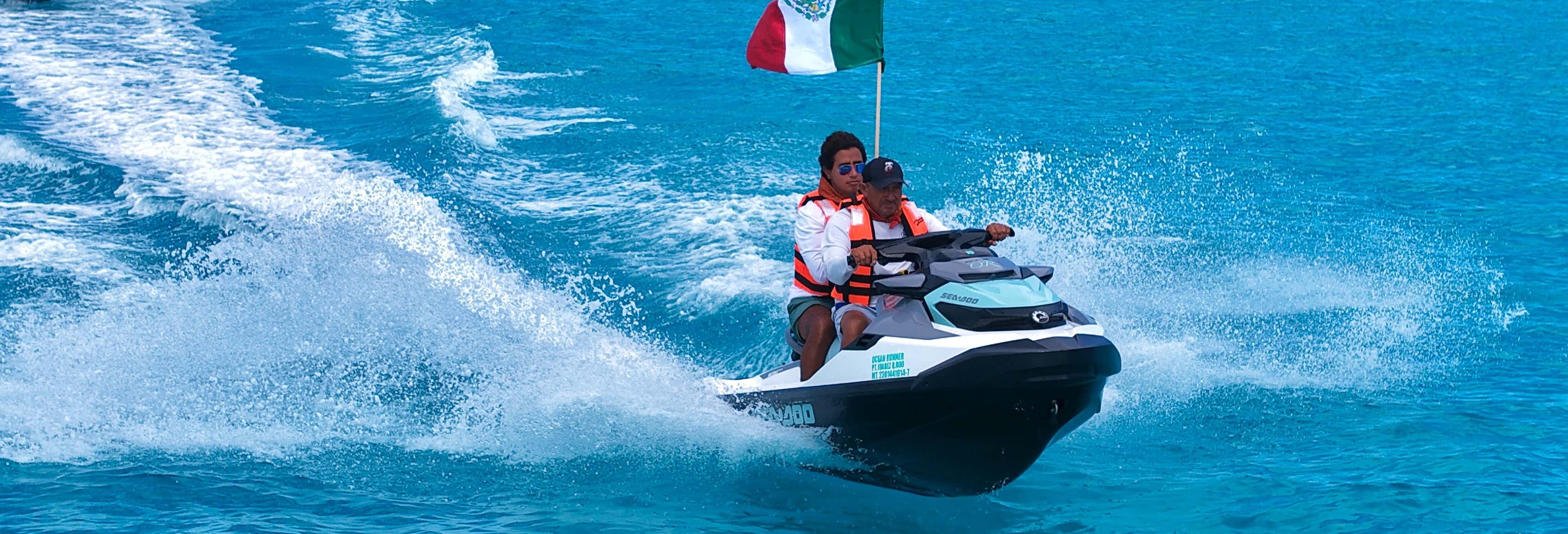 Snorkel y tour en moto de agua por Cancún