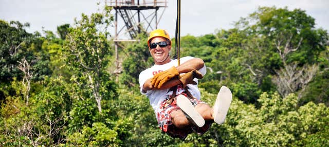 Tour della foresta maya in quad + Circuito di zip line