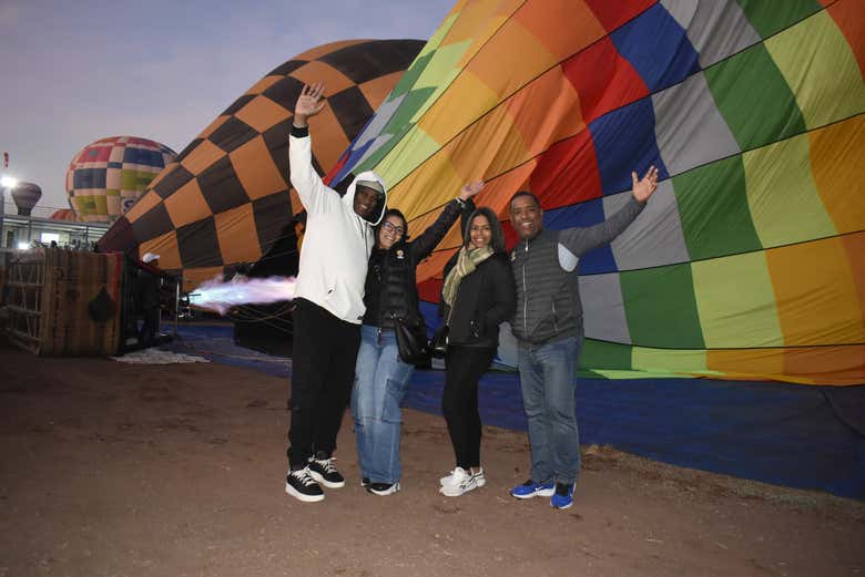 Paseo en globo sobre Teotihuacán con entrada