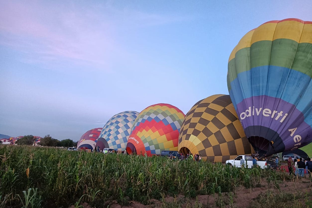 Paseo privado en globo sobre Teotihuacán