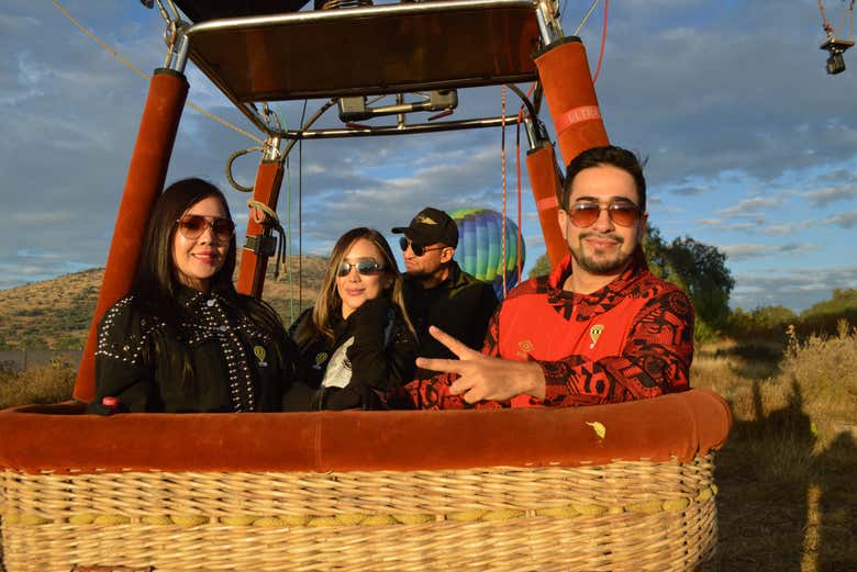 Paseo en globo sobre Teotihuacán con entrada