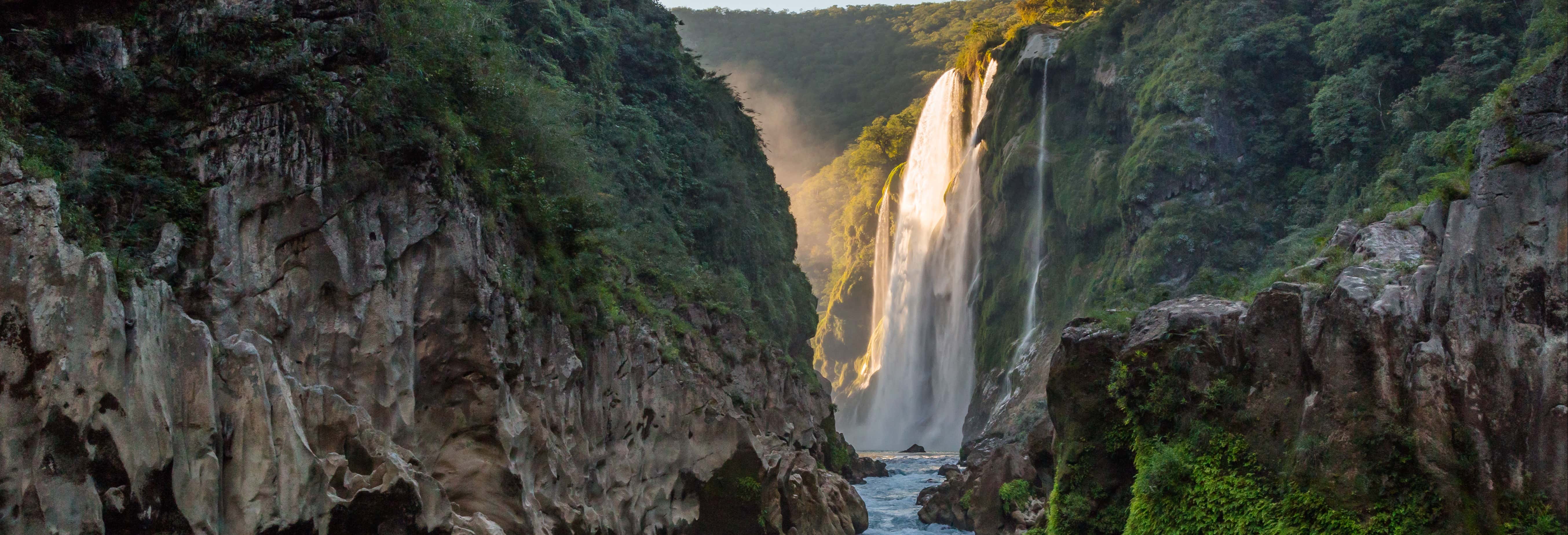 Rappel and Waterfall Jumping in the Huasteca Cascades