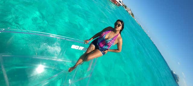 Giro in barca trasparente a Isla Mujeres