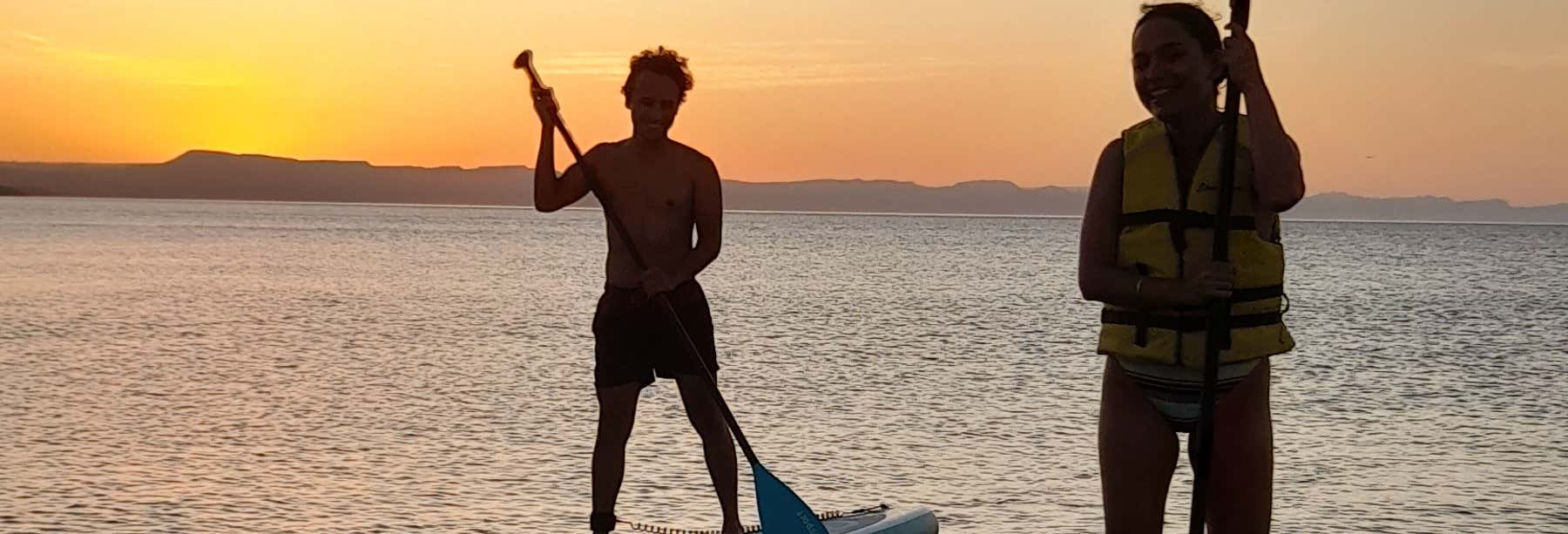 Paddle surf sulla spiaggia di El Mogote