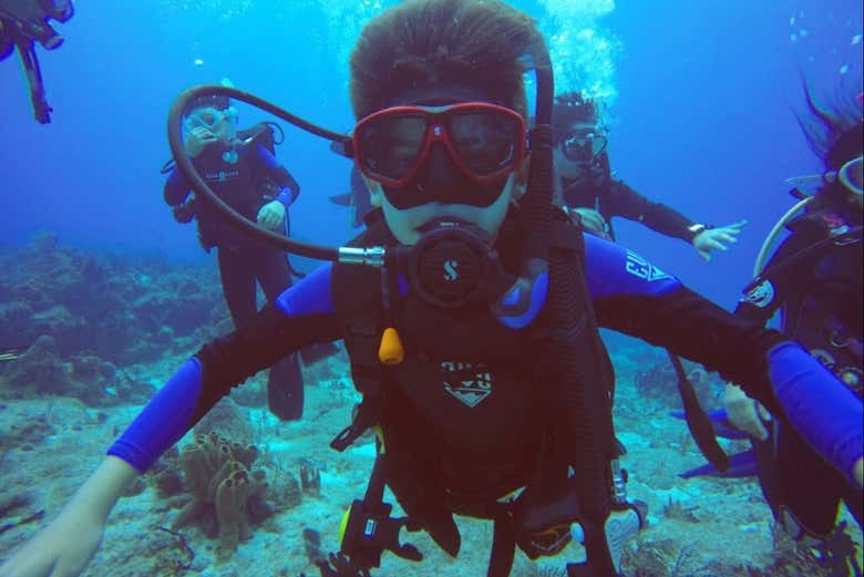 Snorkel en un cenote de Mérida