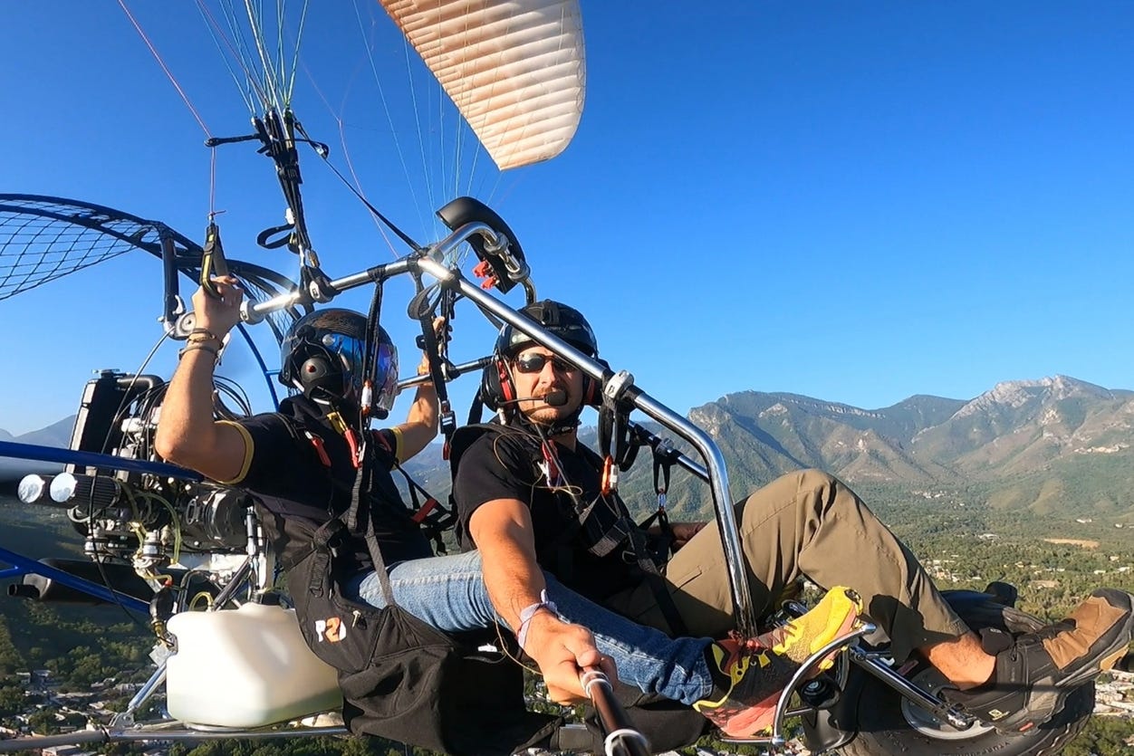 Vuelo en paramotor por Monterrey