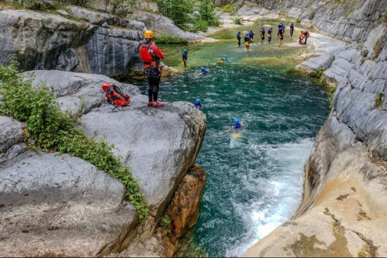 Barranquismo en el cañón de Matacanes