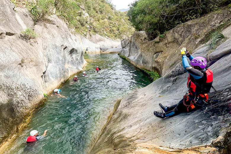 Barranquismo en el cañón de Matacanes