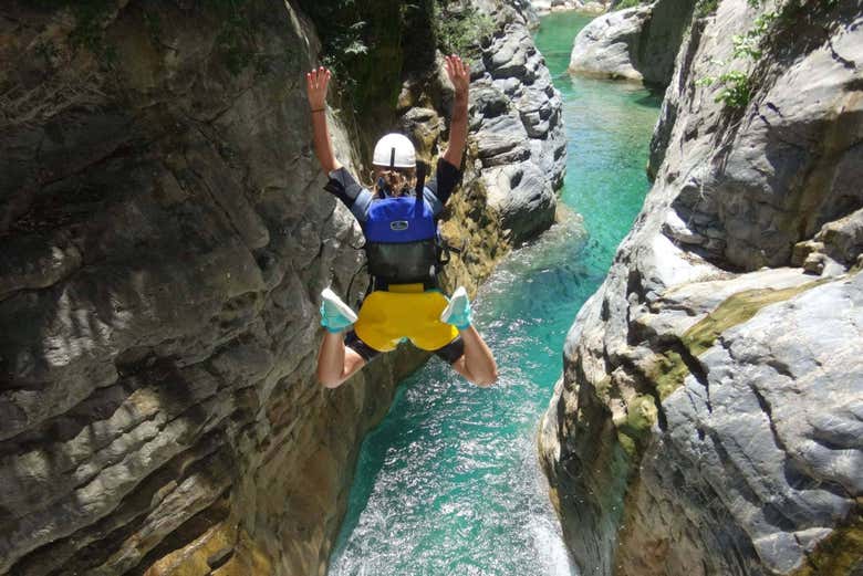 Barranquismo en el cañón de Matacanes