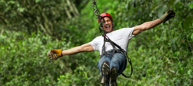 Tour della foresta maya in quad + Circuito di zip line