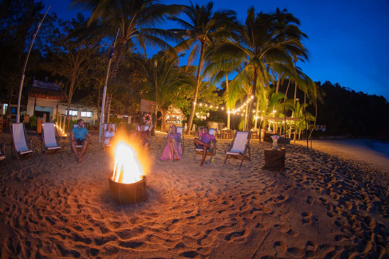 Fiesta en la playa de Majahuitas