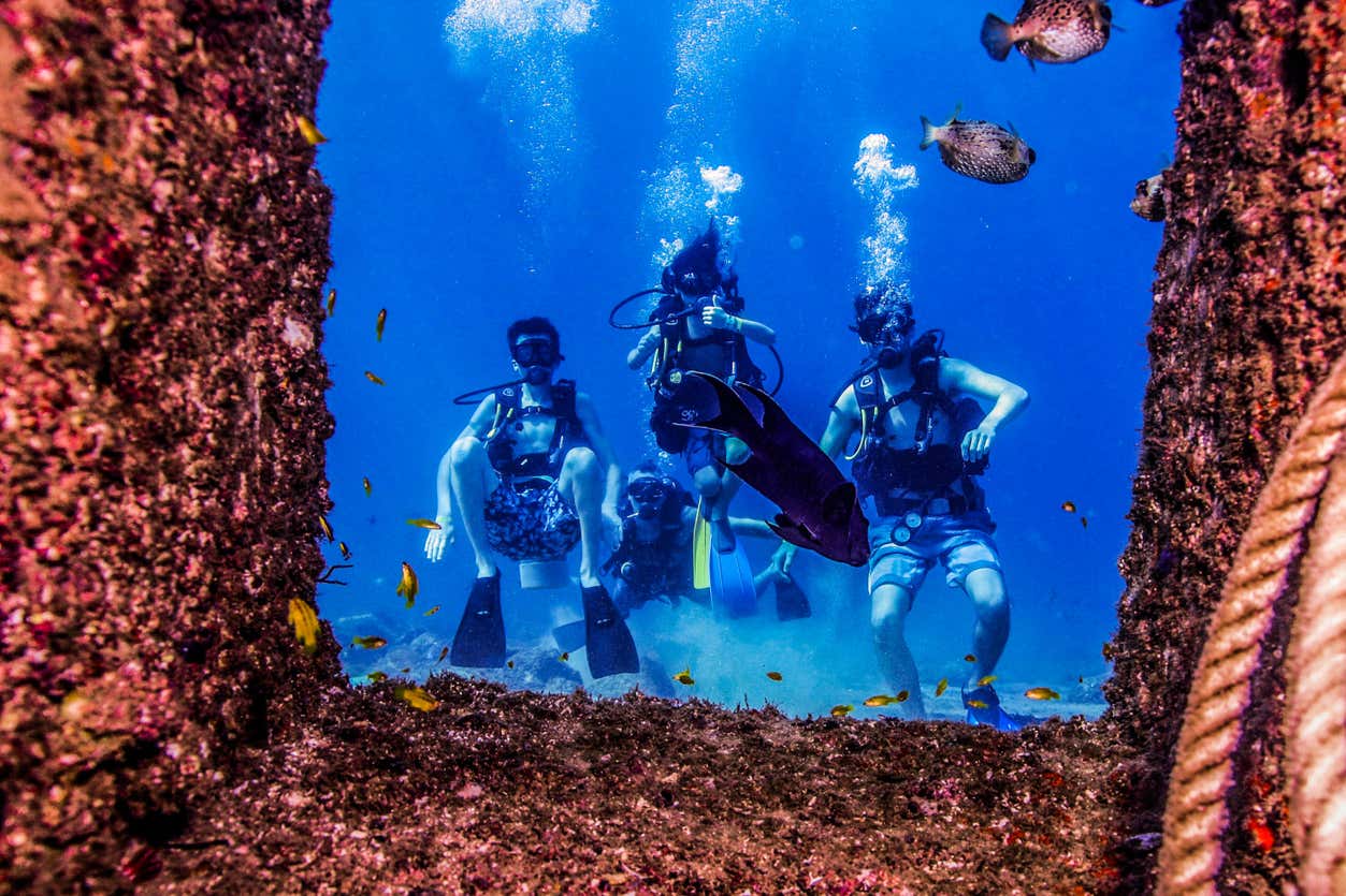 Bautismo de buceo en Las Caletas