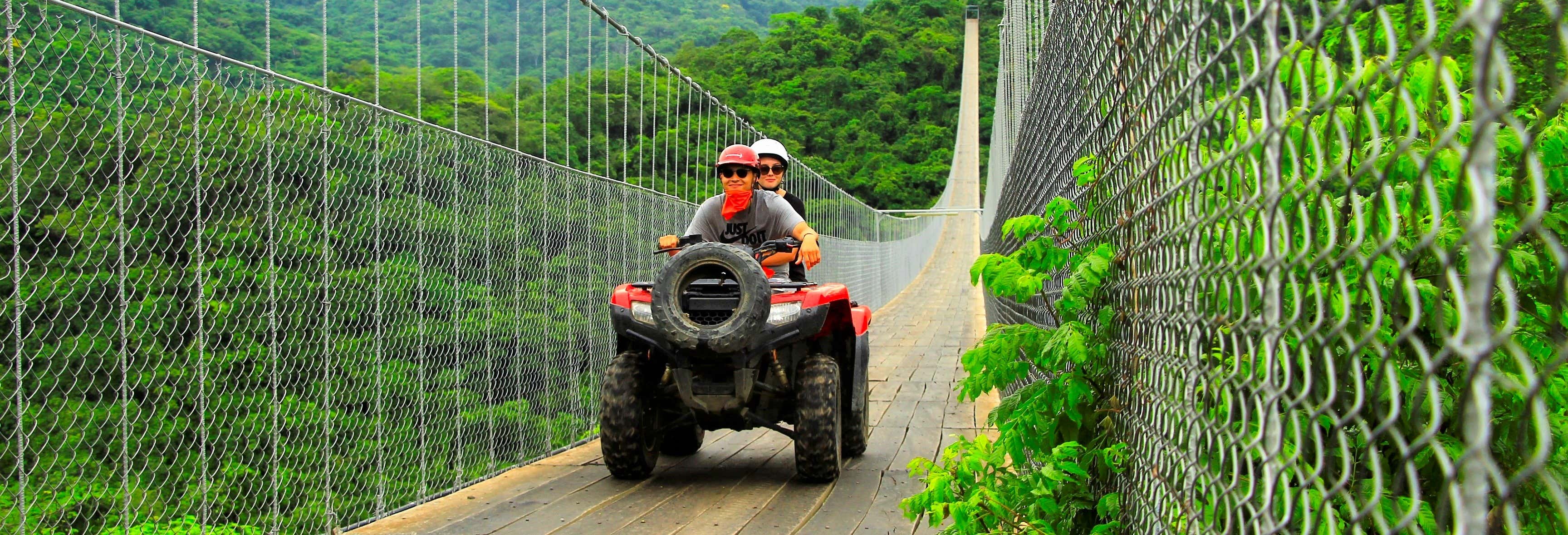 Tour sul Ponte Jorullo in quad + Zip line e cavalcata con mulo