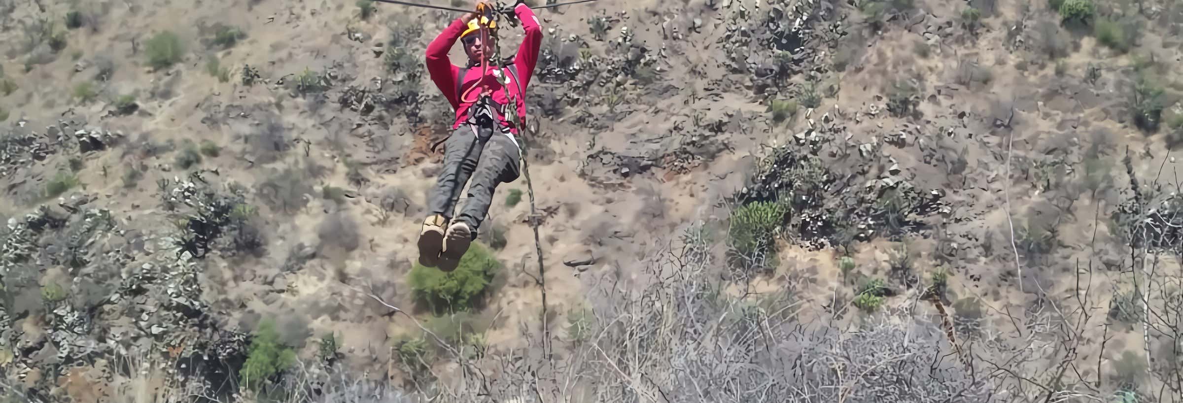 Zip line nel Parco Avventura San Miguel