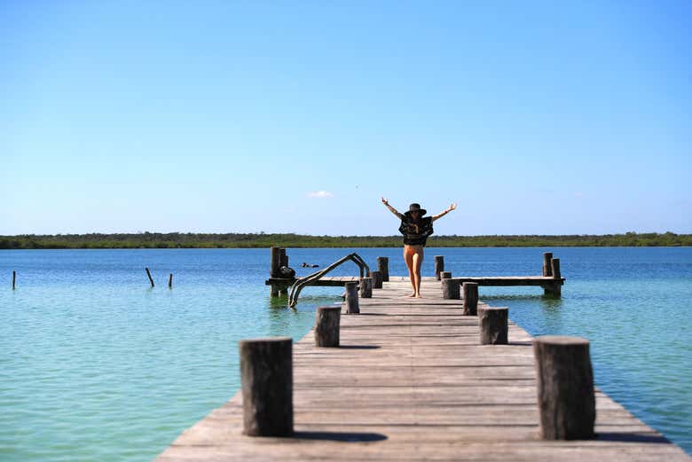 Excursión a la laguna de Kaan Luum y cenotes mayas