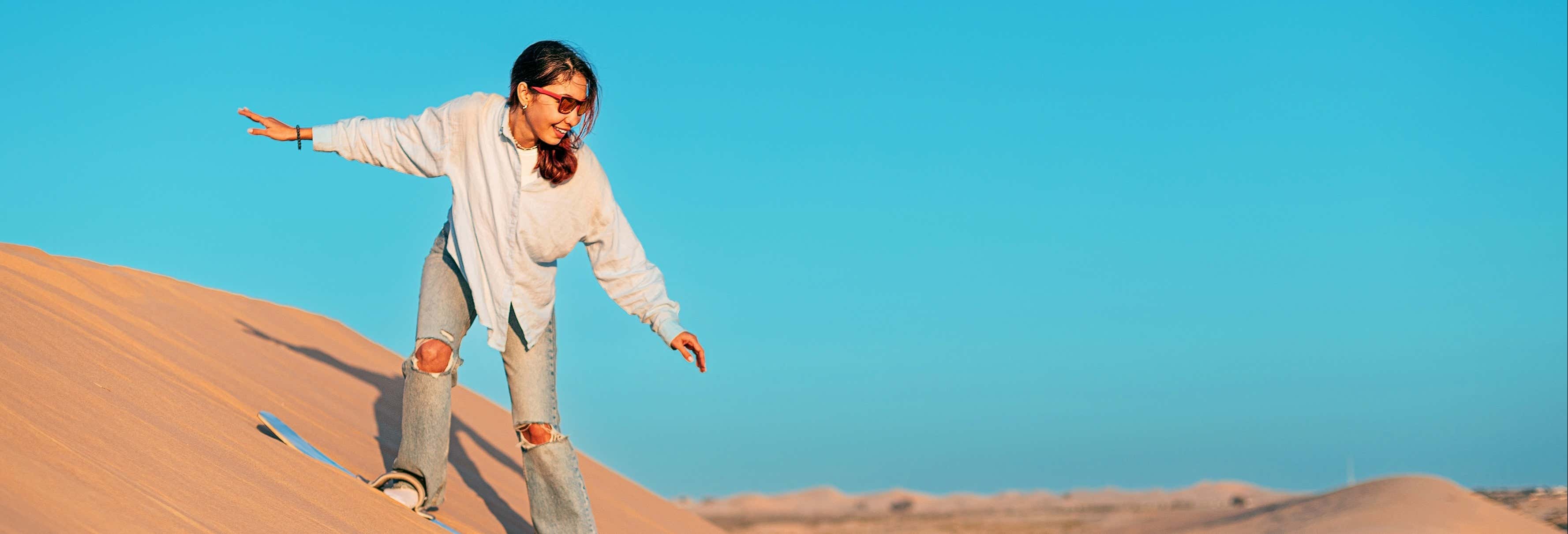 Sandboarding sulle dune di Chachalacas