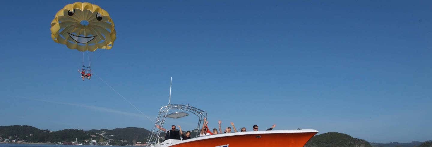 Parasailing a Bay of Islands