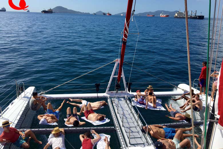 Kicking back and relaxing on the ferry - Kicking back and relaxing on the ferry