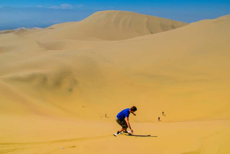 Ica Desert Sandboarding or Sand Skiing Class