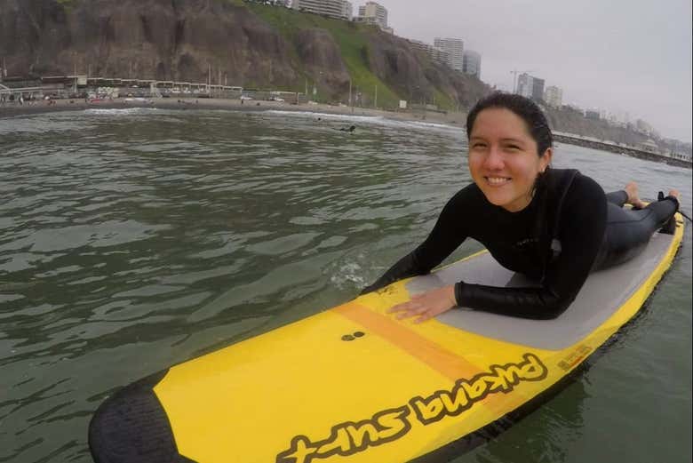 Surfing Lesson at Makaha Beach