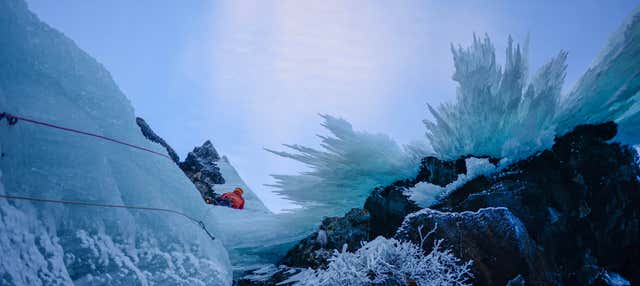 Scalata su ghiaccio sulle montagne di Abisko