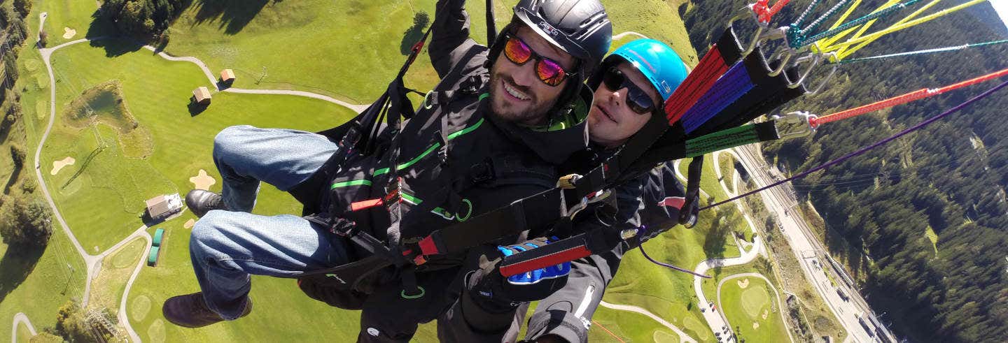 Paragliding in the Swiss Alps