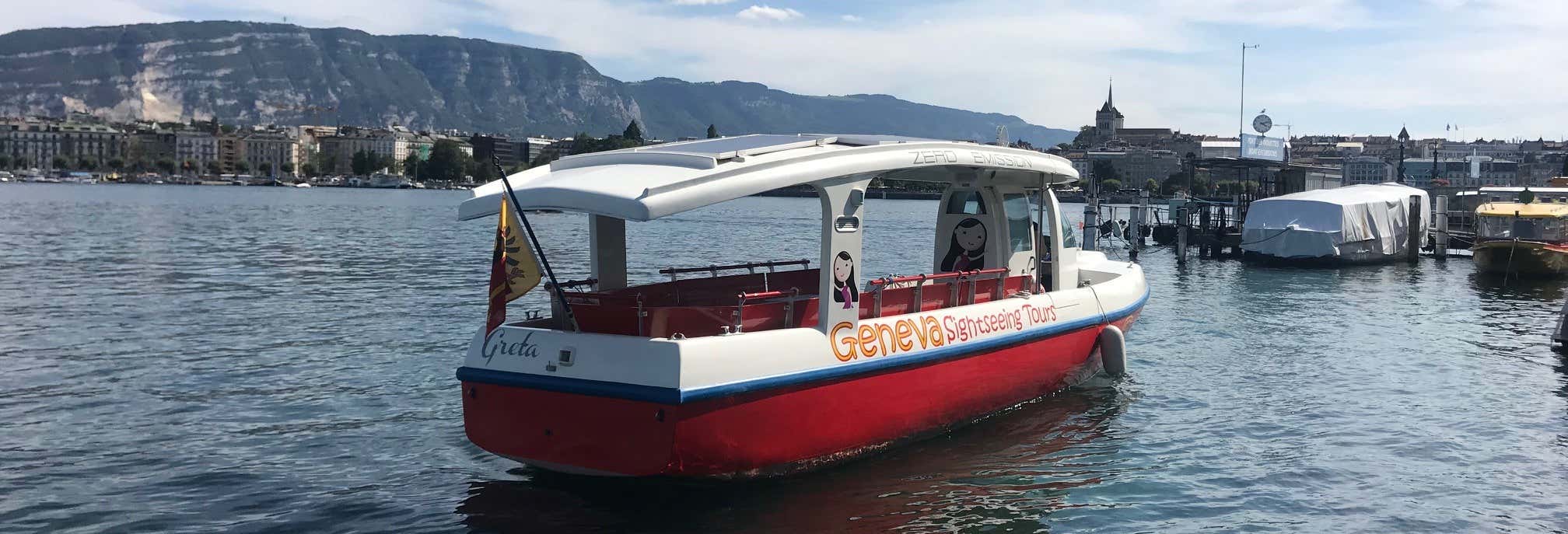 Giro in barca solare sul lago Lemano