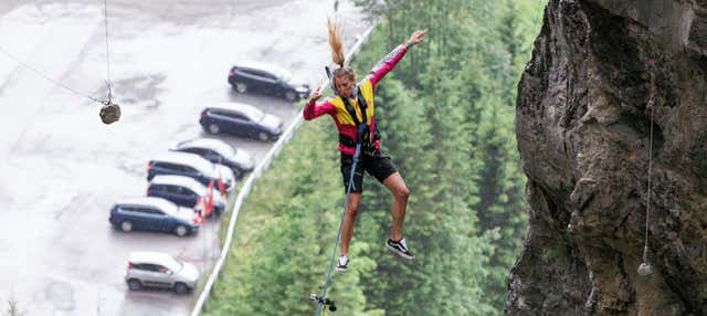 Canyon swing al Glacier Canyon
