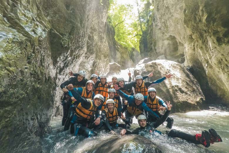Canyoning in the Swiss Alps