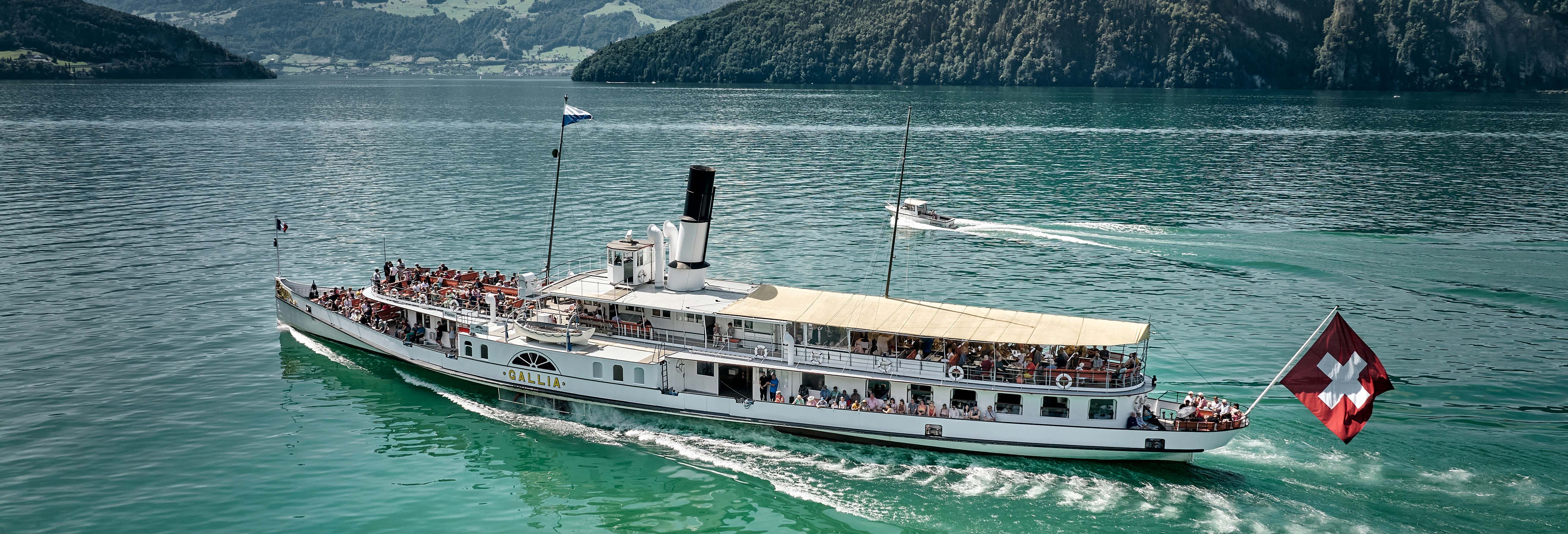 Passeio de barco a vapor pelo lago de Lucerna com almoço