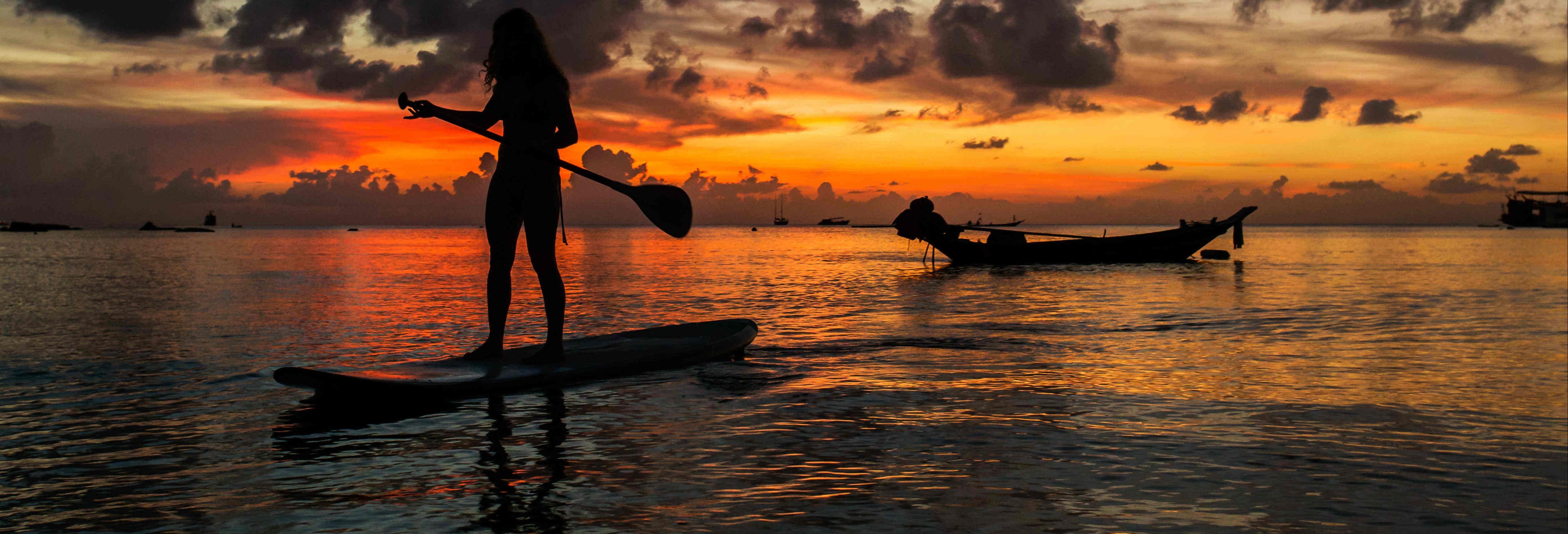 Sunset Paddle Boarding