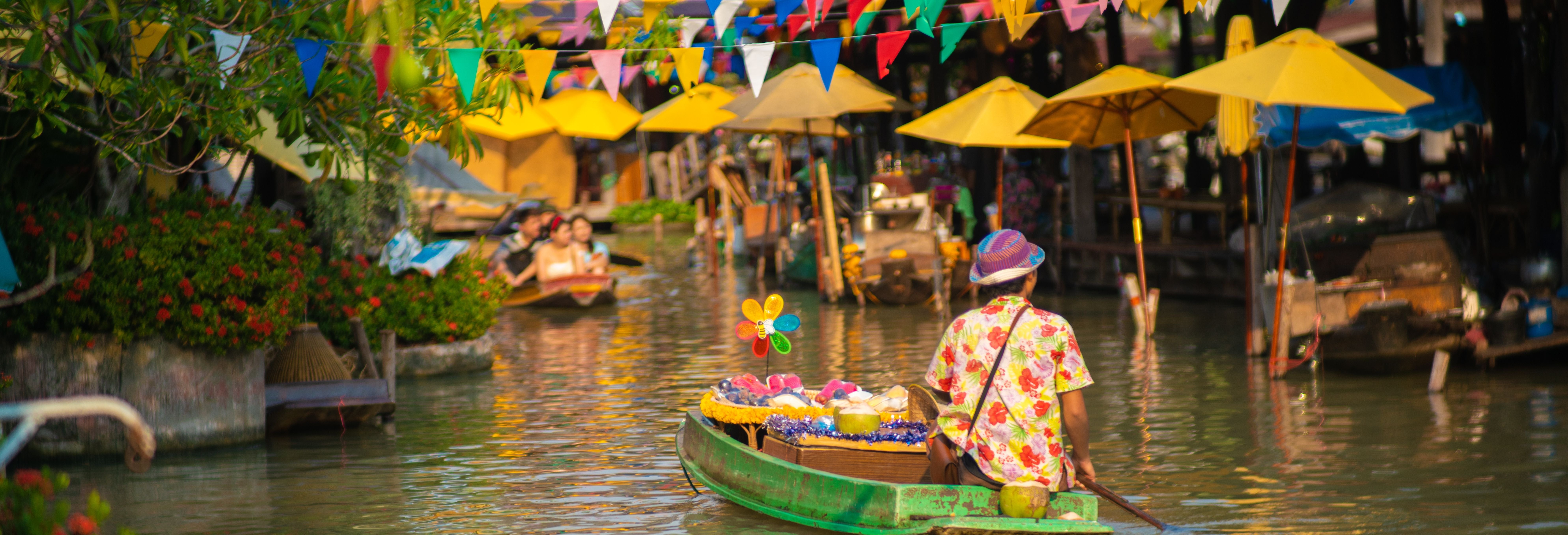 Tour pelo mercado flutuante de Pattaya + Passeio de barco