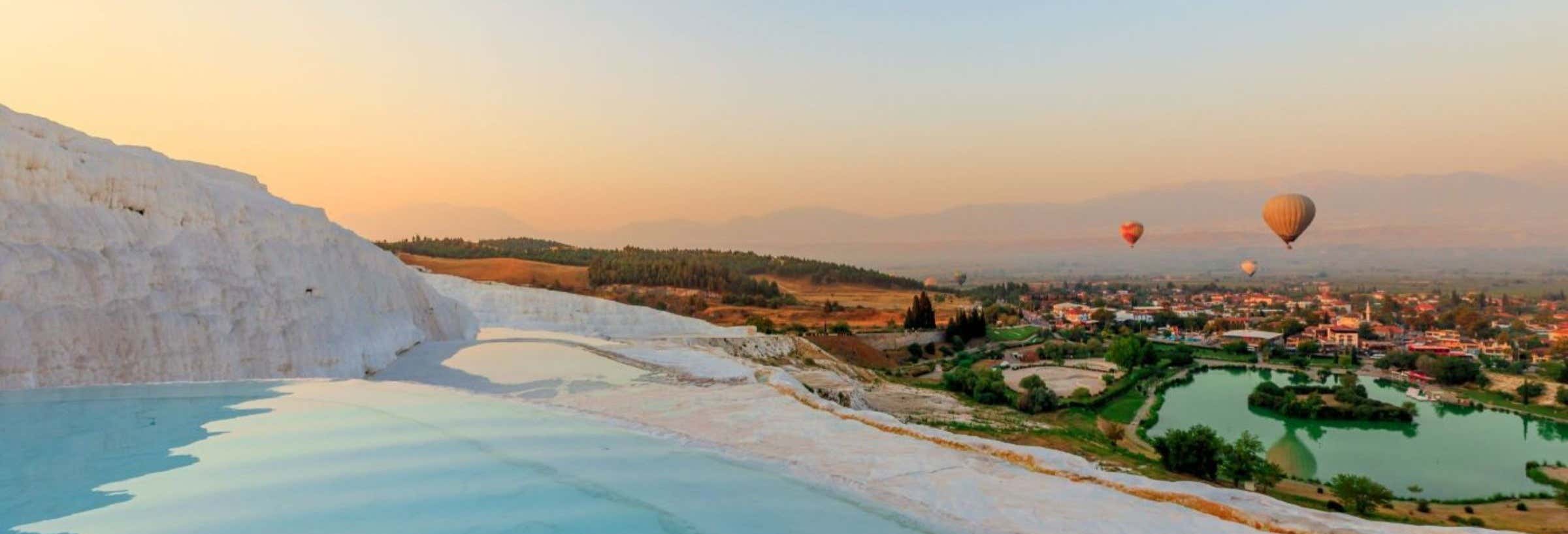 Escursione a Pamukkale e Ierapoli + Giro in mongolfiera